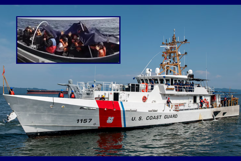 CBP and Border Patrol arrest 60 individuals on 3 smuggling boats off the California coast