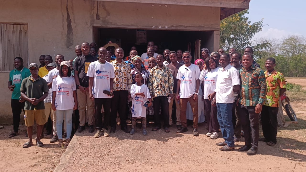 Nane Heritage Foundation Inspects Ongoing Health Project At Anidzi In Afram Plains